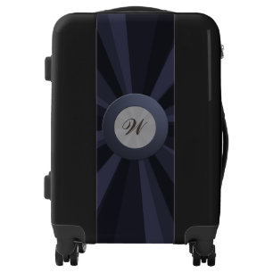 Colorful Light Beam any Color with Blue Monogram Luggage