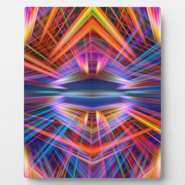 Colorful light beams pattern plaque (Front)
