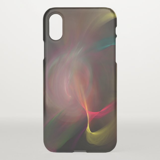 colorful light fractal art uncommon iPhone case (Back)