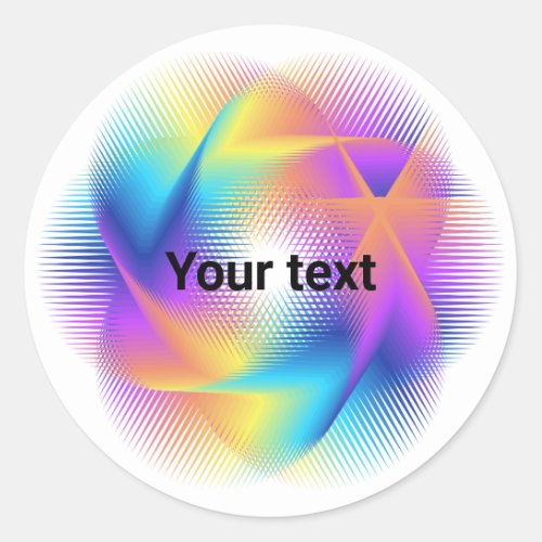 Colorful light images design - classic round sticker