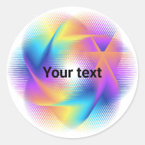 Colorful light images design - classic round sticker