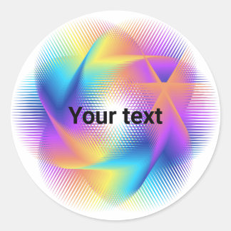 Colorful light images design - classic round sticker