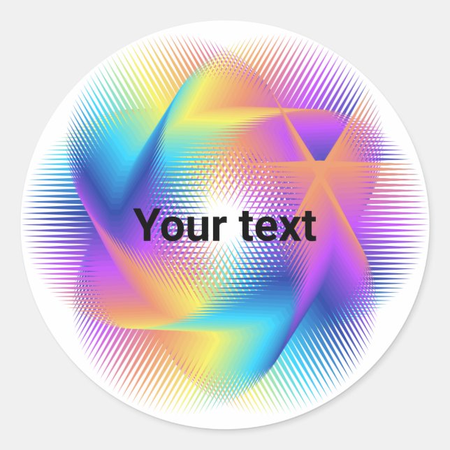 Colorful light images design - classic round sticker (Front)