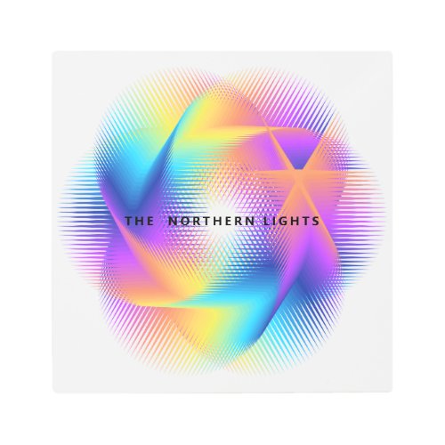 Colorful light images design - metal print