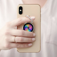Colorful light images design - phone ring stand