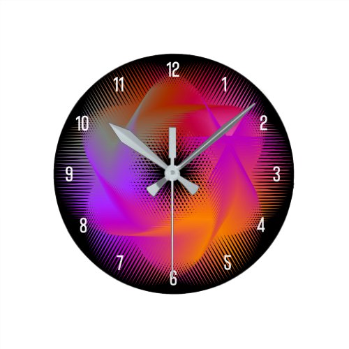 Colorful light images design round clock