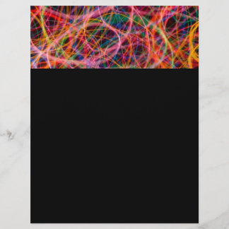 COLORFUL LIGHT LOOPS BLACK BACKGROUND DIGITAL FLYER