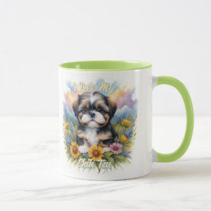 Colorful light Shih Tzu Puppy Mug for Dog Lovers