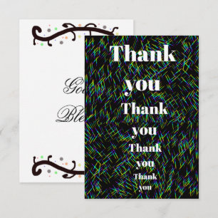 Colorful Light Streak Thank You Card God Bless