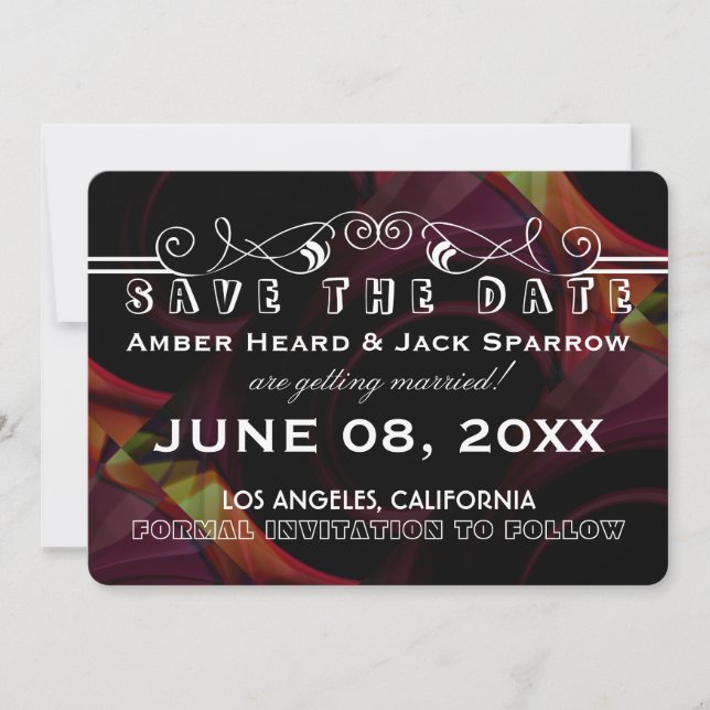Colorful Light | Wedding Save the Date Cards (Front)