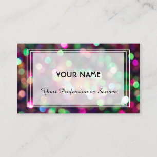 Colorful lights abstract shiny sparkles design business card
