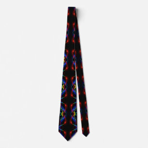 Colorful Lights Black Neck Tie