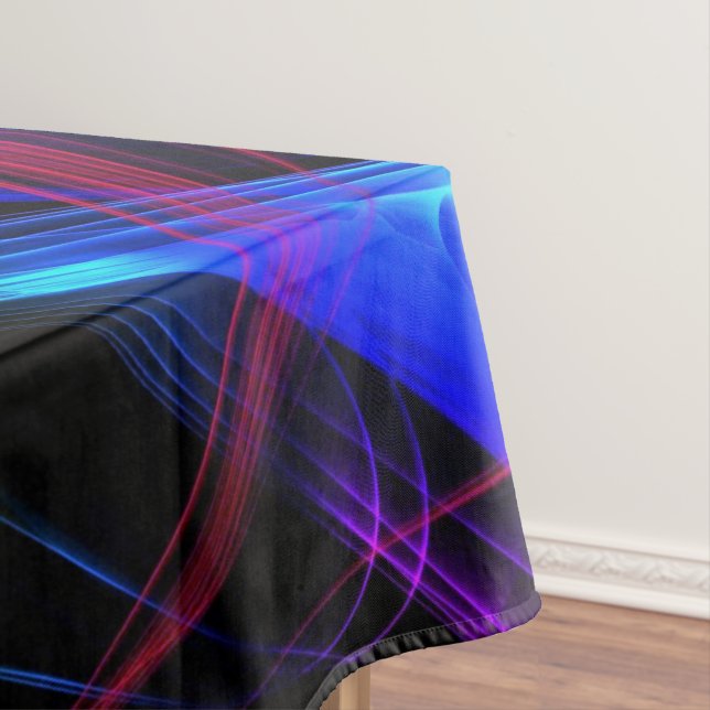 Colorful Lights Black Tablecloth (In Situ)