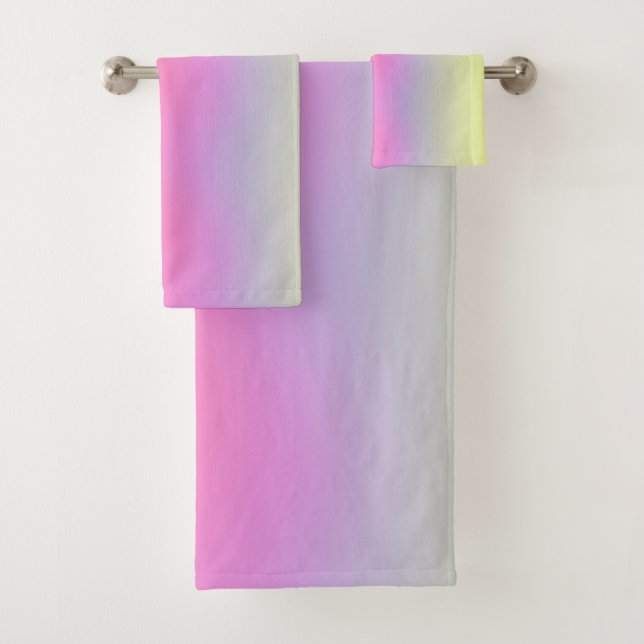 Colorful Lights Gradient Aura Bath Towel Set (Insitu)