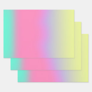 Colorful Lights Gradient Aura Wrapping Paper Sheets