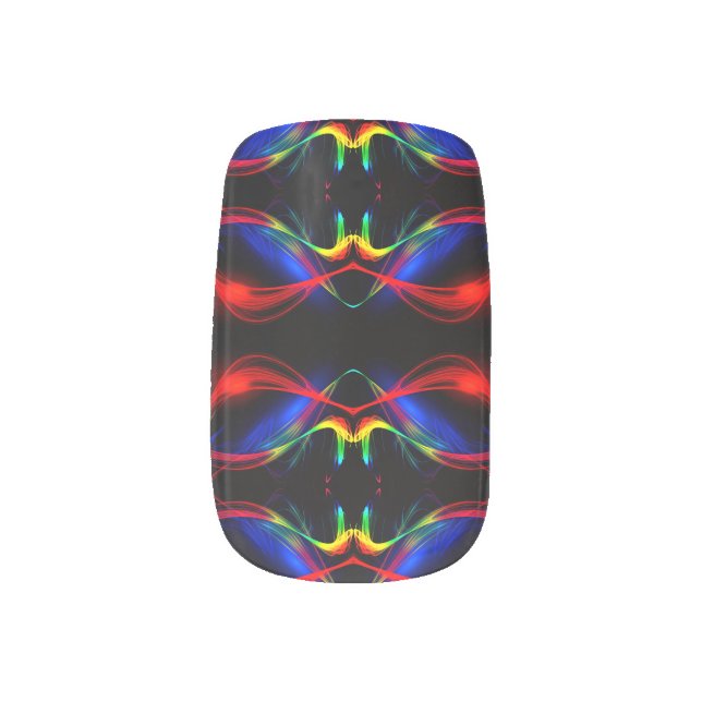 Colorful Lights Minx Nail Art (Left Thumb)