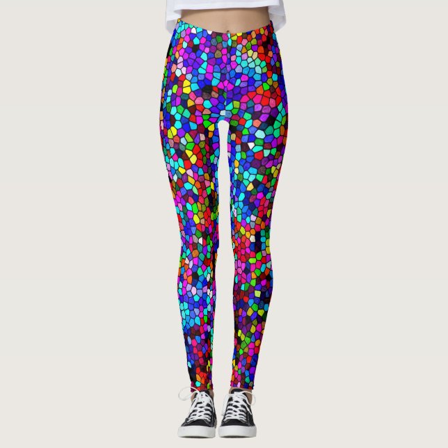 Colorful Lights Mosaic Art Leggings