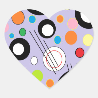 Colorful Lilac Heart Sticker