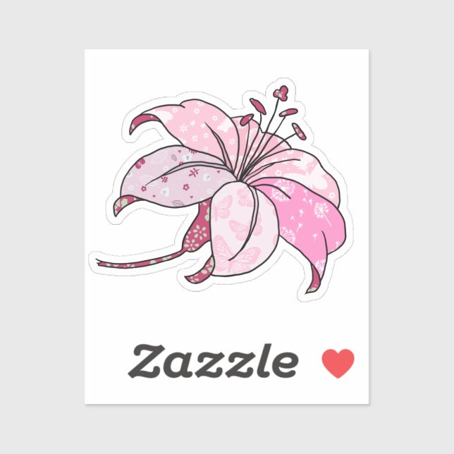 colorful lilies sticker (Sheet)