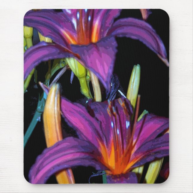 Colorful Lillies Mouse Pad (Front)