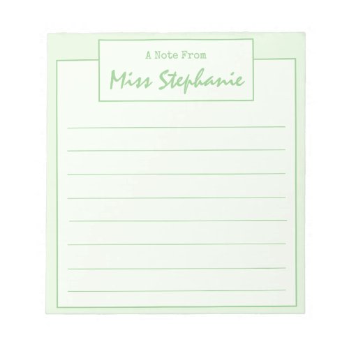 Colorful Lime Green Script From Teacher Notepad