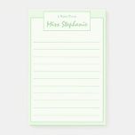 Colorful Lime Green Script From Teacher Post-it Notes