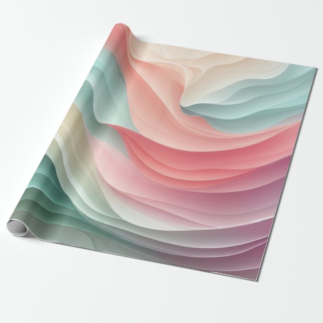 colorful Line Abstract Wrapping Paper (Unrolled)