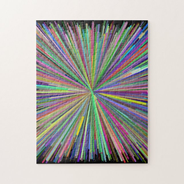 Colorful Line Burst Pattern Puzzle (Vertical)