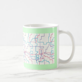Colorful Line Drawing Schematic Mugs