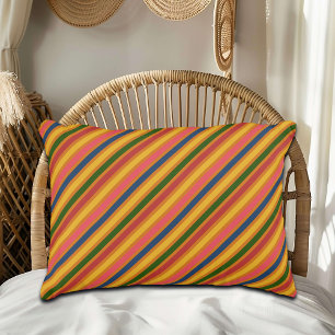 Colorful Line Pattern Accent Pillow