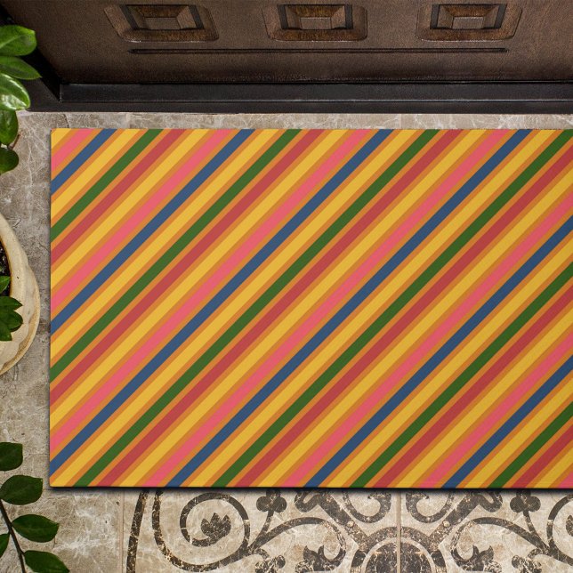 Colorful Line Pattern Doormat (Creator Uploaded)