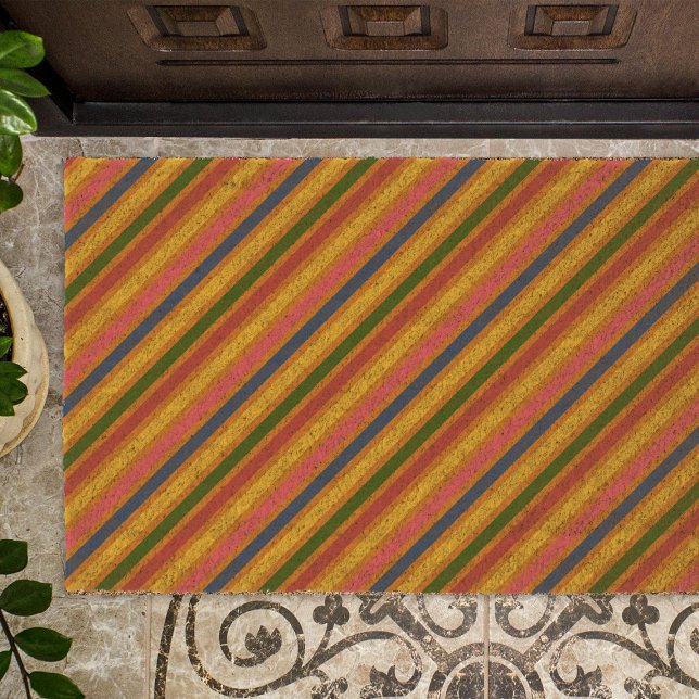 Colorful Line Pattern Fiber Doormat (Creator Uploaded)