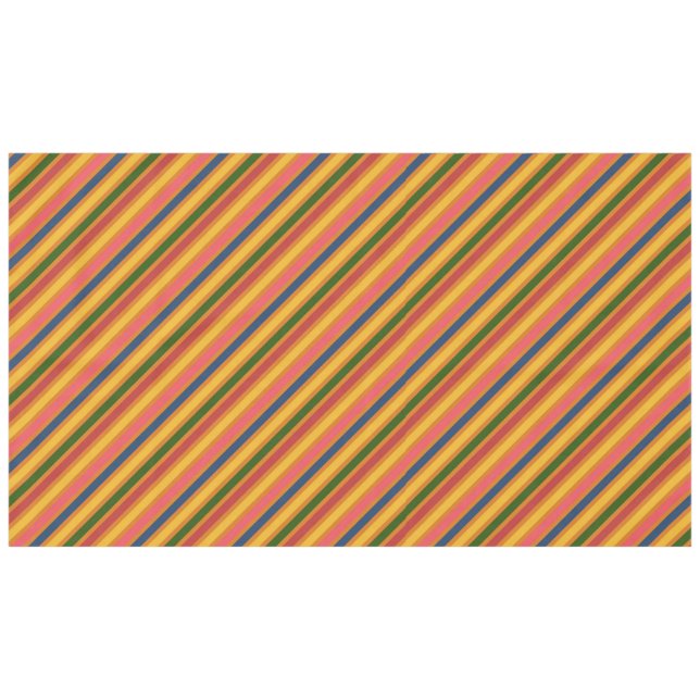 Colorful Line Pattern Tablecloth (Front (Horizontal))