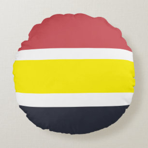 Colorful line stripes pattern round pillow