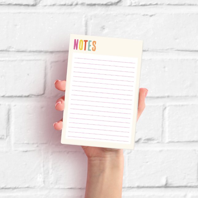 Colorful Lined Cream  Post-it Notes (Creator Uploaded)