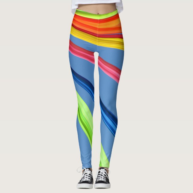 Colorful lined leggings (Front)