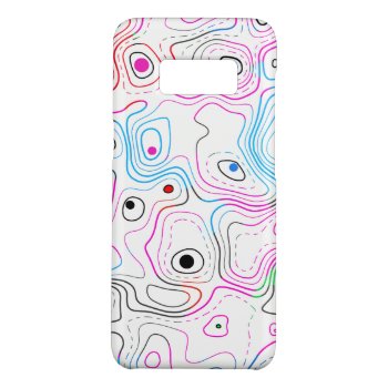 Colorful Lines Abstract Wood Grain Pattern Case-mate Samsung Galaxy S8 Case by artOnWear at Zazzle