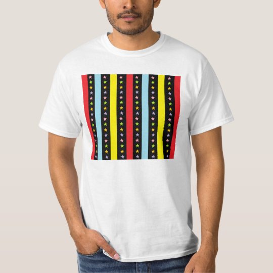 Colorful Lines and Stars T-Shirt