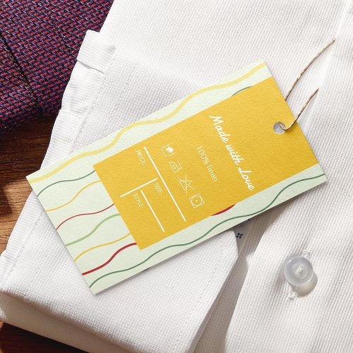 Colorful Lines Clothing Size Price Hang Tag Label