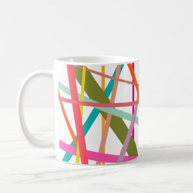 Colorful Lines  Coffee Mug (Left)