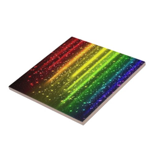 Colorful Lines Flare Ceramic Tile Beautiful Lights