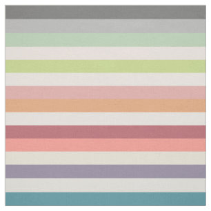 Colorful LInes Matching Floral Pattern Fabric