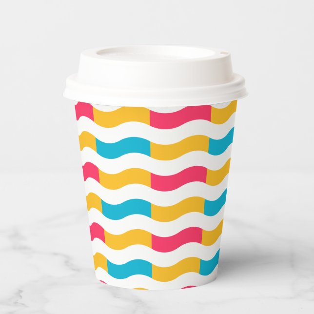 Colorful Lines Paper Cups (Front)