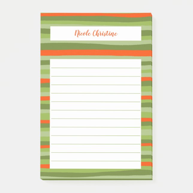 Colorful Lines Stripes Holiday CUSTOMIZED Notepad (Front)