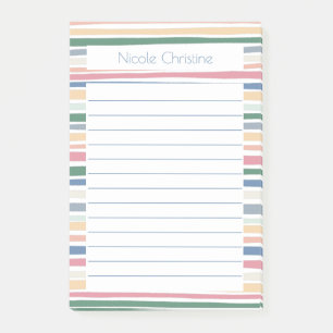 Colorful Lines Stripes Pattern CUSTOMIZED Notepad