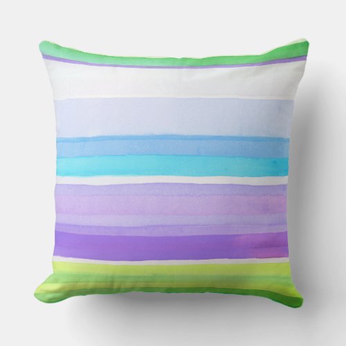 Colorful Lines Throw Pillow