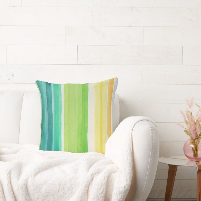 Colorful Lines  Throw Pillow (Couch)