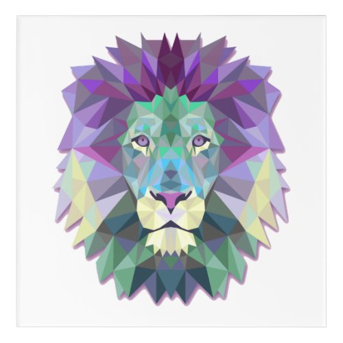 Colorful Lion Acrylic Wall Art