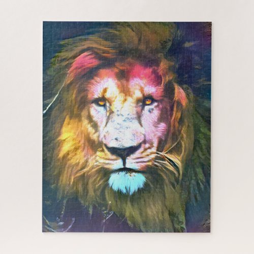 Colorful Lion  Challenging Hard  Animals Jigsaw Puzzle