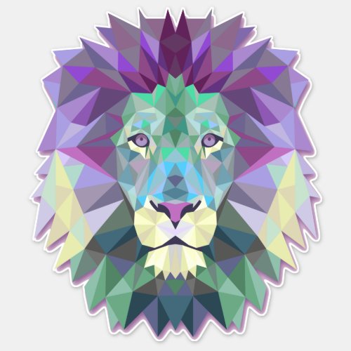Colorful Lion Custom_Cut Clear Vinyl Sticker